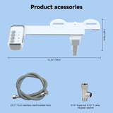 Toilet Bidet Ultra Slim Toilet Seat Attachment Non-Electric Self-Cleaning Hygienic Nozzle Adjustable