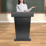 Wooden Podium Sturdy Durable Naturally Church Pulpit Height 37.5" For Classroom Church & Office