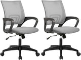 PayLessHere Black Mesh Office Chair Adjustable Lumbar Support Armrest