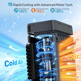 Evaporative Air Cooler for bedroom home office use, plastic housing in gray