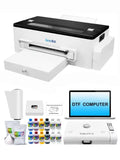 DTF Printer with free laptop L1800 Printhead and Oven bundle highspeed for A3 30cm Clothes Inkjetd with PET Fil