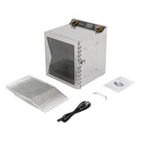 110V 800W Food Dehydrator Machine,12-Tier Visible Food Dryer,Stainless Steel