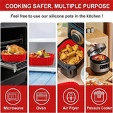 1PC Reusable Airfryer Pan Liner Accessories Silicone Air Fryers Oven Baking Tray Pizza