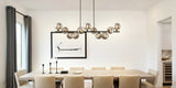 11-Light Linear Chandelier Bubble Chandelier Height Adjustable Chandeliers for Dining