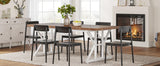 Tribesigns Dining Table for 6 People, 70.8-Inch Rectangular Wood Dining Table