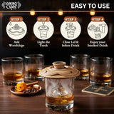 Cocktail Smoker Kit with Torch - Whiskey Smoker Kit comes with Saturn-Shaped Smoke