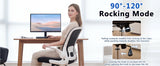 TCGBKAF White Foldable Office Chair Ergonomic Mesh Computer Chair