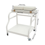 Portable Foot Baths Trolley Footbath Cart Nail Stool with Wheels For Foot Manicure Massage Rest