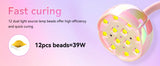 Gooseneck UV LED Nail Lamp USB Cordless Flash Cure 39mW/cm² 4 Timer Auto Sensor Fast Curing