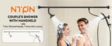 Tandem Shower Head For Couples, Dual Shower Head with Handheld, High Pressure Double Shower Heads