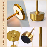 USB Touch Dimming Metal Recharge LED Table Lamps For Restaurant
