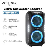 W-KING 250W MAX Party Wireless Bluetooth Speaker with USB Playback