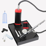 Cordless airbrush kit with air brush holder replaceable 2pcs batteries powered portable handheld mini air