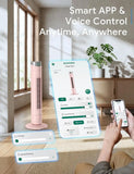 Smart Tower Fan for Bedroom, 120° Oscillating, 28ft/s High Speed