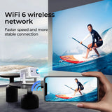 Home Android 14 WiFi6 BT5.4 Portable Movie Projector with 360° Correction