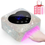 UV LED Nail Lamp Cordless 72W Portable Nail Dryer Light Rechargeable UV Light for Gel Nails Polish/AcrylicFast