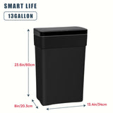 13 Gallon Trash Can Automatic Kitchen Trash Can Touch Free High-Capacity Garbage Can