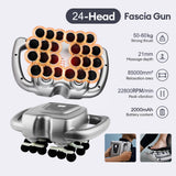 24-Head Fascia Vibration Body Massage Gun for Back Neck Shoulder Waist