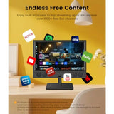 15.6 Inch Full HD 1080p Compact Flat Screen Smart TV with Wi/Fi, Bluetooth