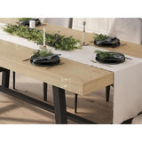 Industrial Dining Table or 4-6 People, 63" Long Large Kitchen Table with Sturdy Metal