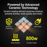 Portable Ceramic Space Heater with Adjustable Thermostat, Timer for Office
