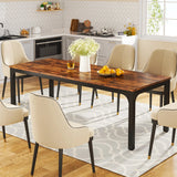 Tribesigns Dining Table for 6-8 People, 200cm Large Narrow Long Rectangular Kitchen Dinner Table
