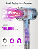 110000 RPM High Speed Hair Dryer with 200M Negative Ions,