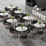 Modern Round Kitchen Dining Table Marble Top 80cm Diameter Linving Dining Room