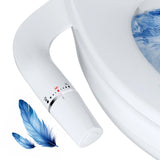 Bidet Attachment for Toilet Seat Dual Nozzle Rear and Feminine Wash Water Pressure Sprayer  Butt