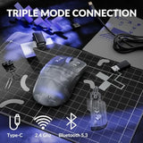 Gaming mouse for PC/Mac/Linux: frosted gray ultra-lightweight