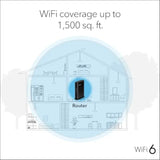 WiFi 6 Router 4-Stream R6700AX Router Only, AX1800 Wireless Speed