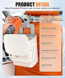 Universal Car Trash Bin With Lid, Phone Holder And Hanging Hook – Waterproof