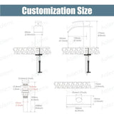 Bathroom Faucet Single Handle 1 Hole Deck Mount Lavatory Vanity RV Sink Mixer Basin Tap with Cover Plate and Pop Up