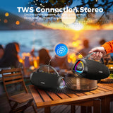 W-KING X10S Bluetooth Speaker 40W Dual Drivers, IPX7 Waterproof, 20H