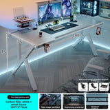 Two-Section Split Solid Wood Computer Gaming Desk  | Ergonomic Home Office