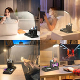 4 In 1 Desk Lamp With Wireless Charger 360 Rotating Gooseneck For Room