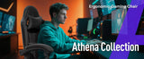 Athena Collection Carbon Fiber Black Gaming Chair - Ergonomic with Footrest