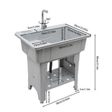 Versatile Laundry Sink – Strong Load-Bearing Capacity, Quick Installation, Classic Gray Look,