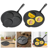Cast Iron Skillet Nonstick 3-Cup Omelette Pan 9 Inch Frying Pan for Gas Stove Induction