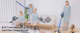 Devoac 40Kpa 5 in 1 Ultra-Light Cordless Stick Vacuum for Hard Floor Carpet