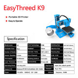 Mini 3D Printer High Precision Silent Printing Compact Desktop Easy Operation for PLA Consumables