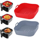 1PC Reusable Airfryer Pan Liner Accessories Silicone Air Fryers Oven Baking Tray Pizza