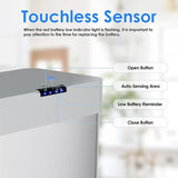 Touchless Rectangular Motion Sensor Trash Can, Brushed Stainless Steel Finish 13.2-21.1Gal (50-80L) for Kitchen Garbage Can