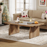 Tribesigns Farmhouse Rectangular Coffee Table, 47.24-Inch w/ Sturdy Base