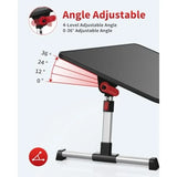 Laptop Desk Table, Adjustable Laptop Stand, Portable Lap Desks with Foldable Legs
