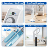 INSE F2 Powerful 12-in-1 Handheld Detachable Steam Mop for Hardwood