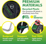 Outdoor Single Chamber Plastic Compost Tumbler - Fast Composting Heavy-Duty Bin