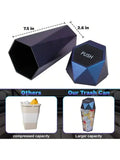 Car Trash Can With Lid Compact Portable Garbage Bin For Car