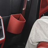 Waterproof Mini Auto Sturdy Trash Can Car Mounted Garbage Bin Without Lid High Quality Leather Material Auto Interior Trash Bin