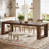 Tribesigns 86.61-Inch Dining Table for 6-8 People, Modern Narrow Long Kitchen Table